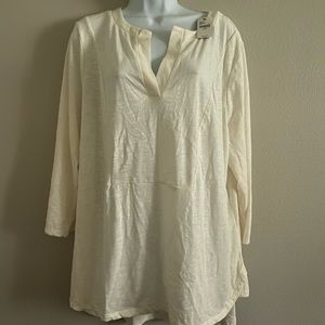 Lane Bryant , new with tags tunic, cream color
